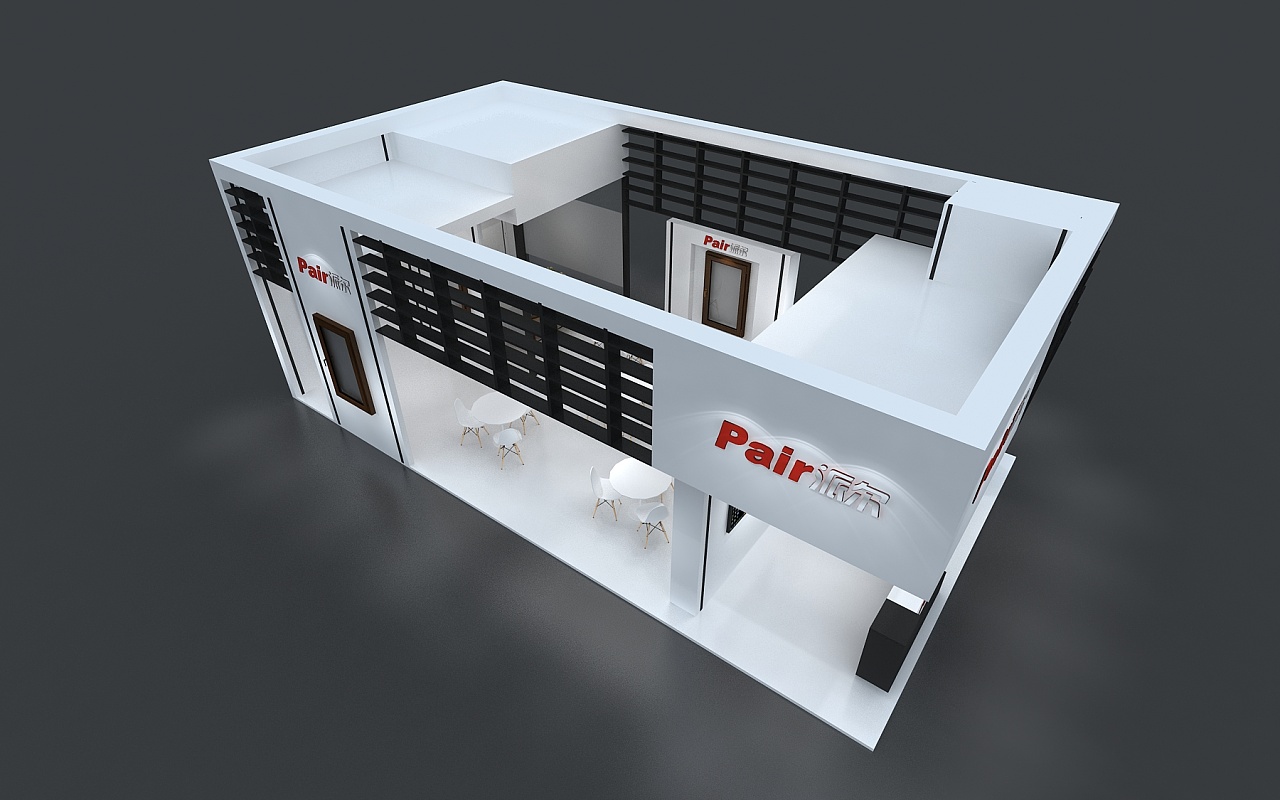 派尔门窗展位设计3d效果图