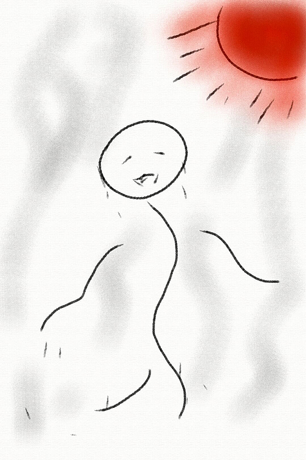 这天气，直接把人热弯（图ZNTcwMzE0NzI=） - 儿童插画 - 站酷设计师盅盅子原创素材 - 站酷ZCOOL