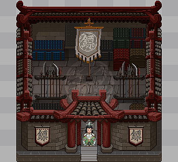 古风像素建筑设计