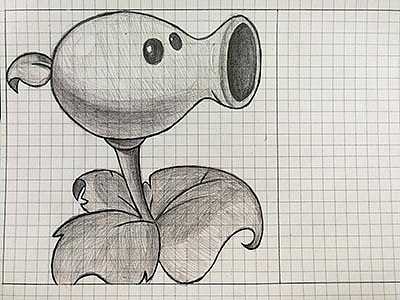 《植物大战僵尸》豌豆射手-手绘