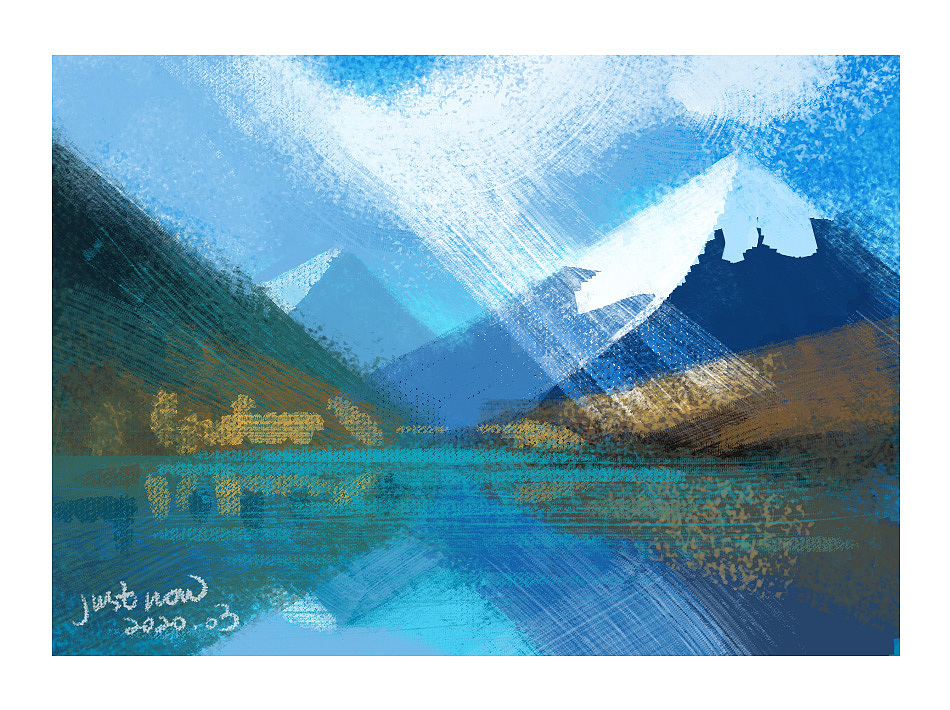 蓝月谷【风景练习】2020.03_青竹水一-站酷zcool