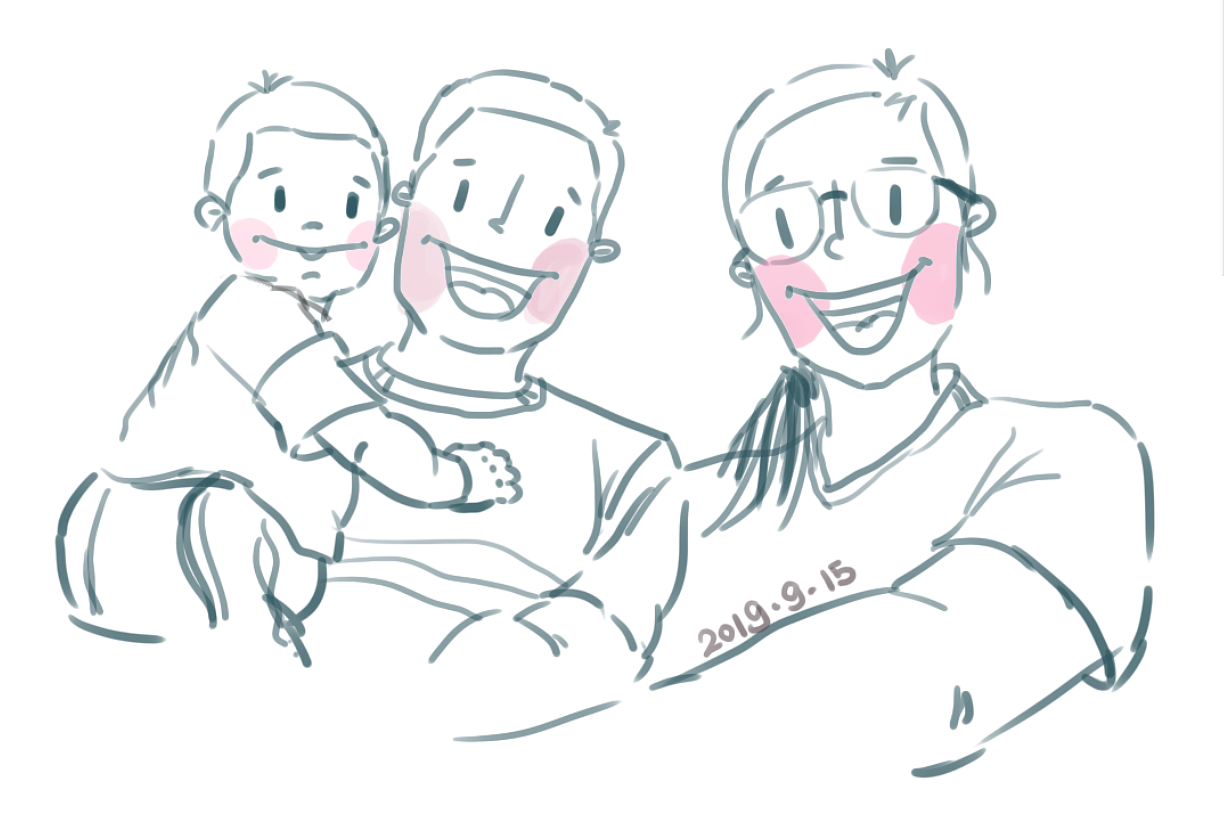 插畫練習-我們仨（圖ZMTc2NTc1ODQw） - 創(chuàng)作習作 - 站酷設計師Beata890131原創(chuàng)素材 - 站酷ZCOOL