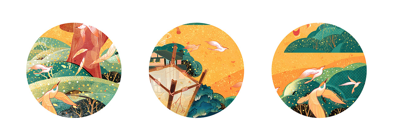 黄岩蜜桔品牌宣传系列插画(图ZMTM1NjE3NjI4) - 商业插画 - 站酷设计师特浓TN原创素材 - 站酷ZCOOL