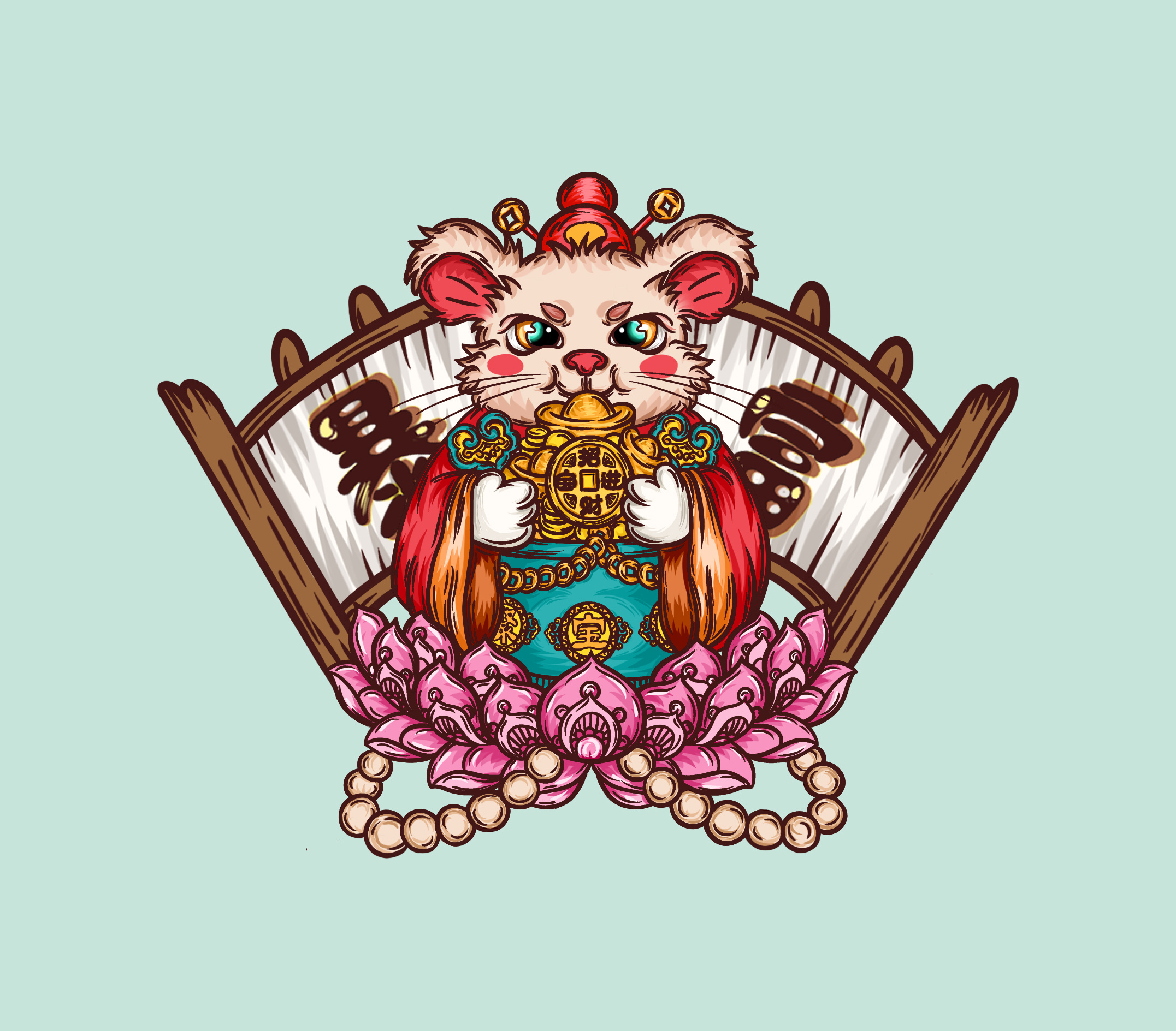 潮流中国风插画-原创