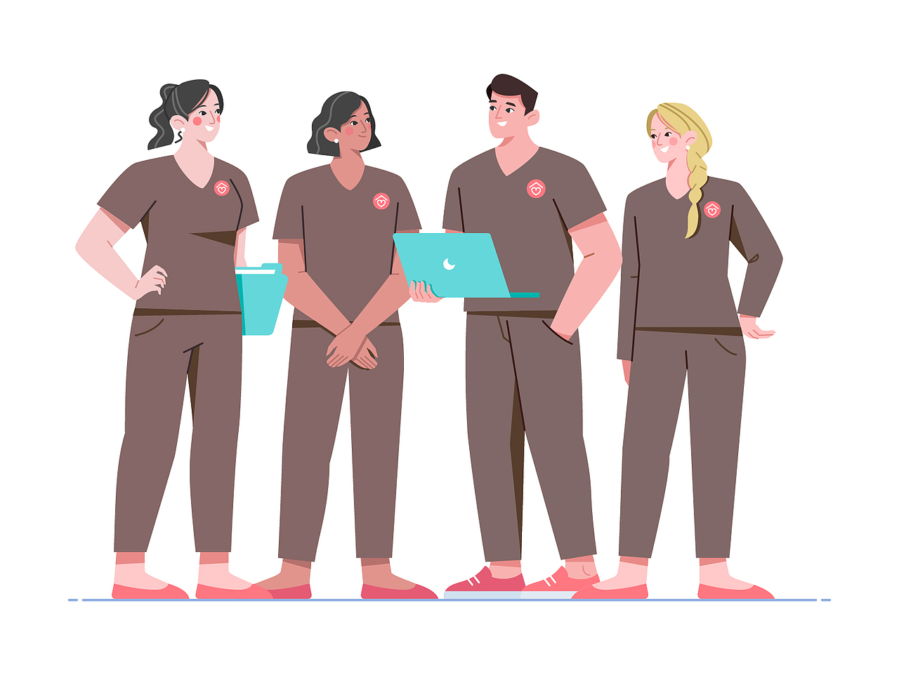 CIMH家政服务平台插画（图ZMjMxNDExNzMy） - 商业插画 - 站酷设计师由然工作室原创素材 - 站酷ZCOOL