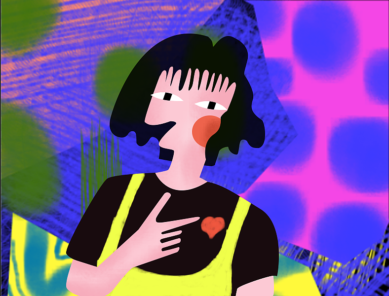 插画手绘头像系列—燕冰冰是追星GIRL（图ZMTUxNDAwMDU2） - 艺术插画 - 站酷设计师好多榕原创素材 - 站酷ZCOOL