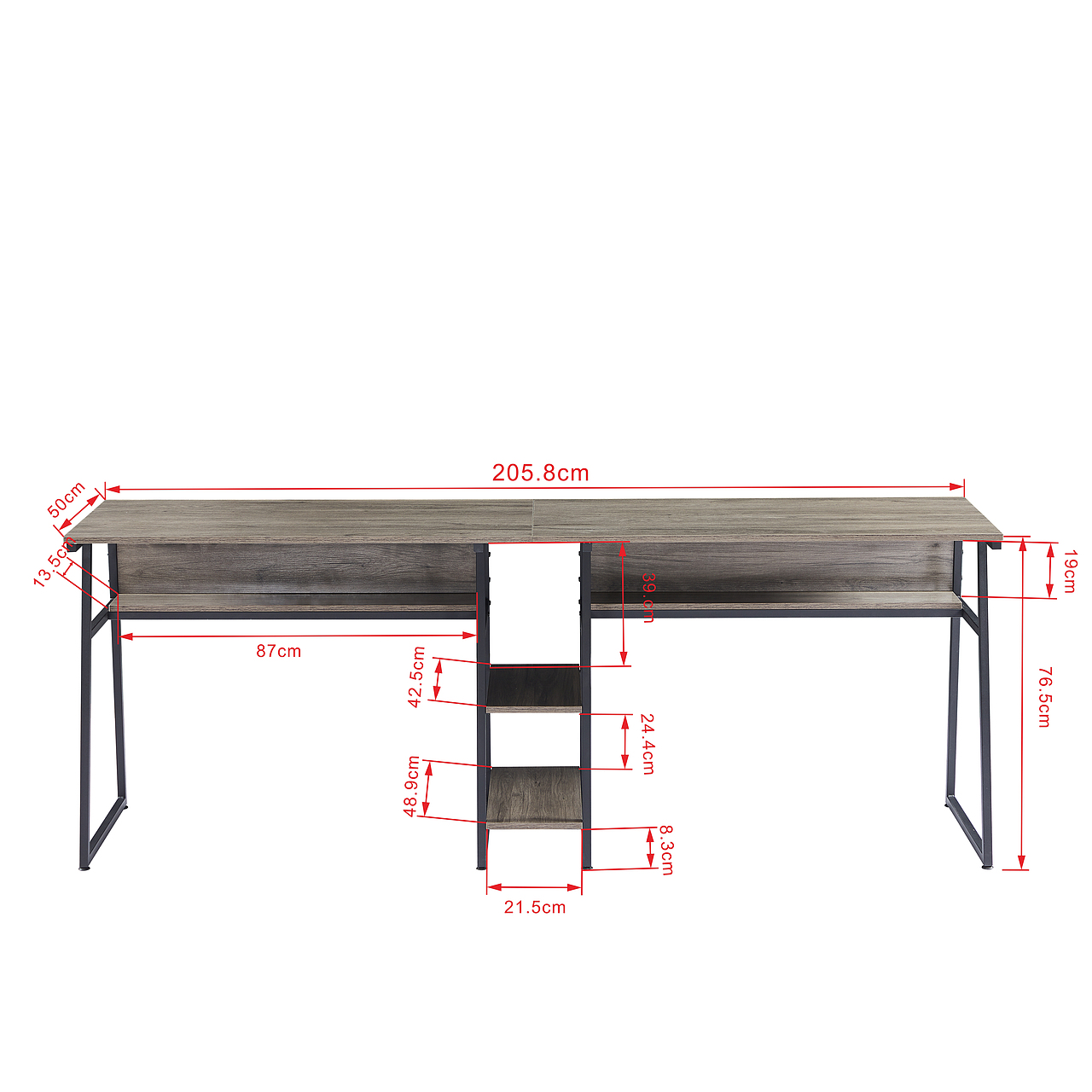 家具摄影,商业拍摄,办公用双人电脑桌现场拍摄图
