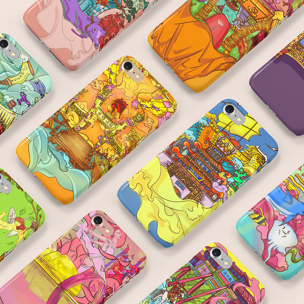 “漕挽咽喉”——江北水城风景区形象设计（图ZMTYyNDc1MDA4） - 艺术插画 - 站酷设计师灵魂画师007原创素材 - 站酷ZCOOL