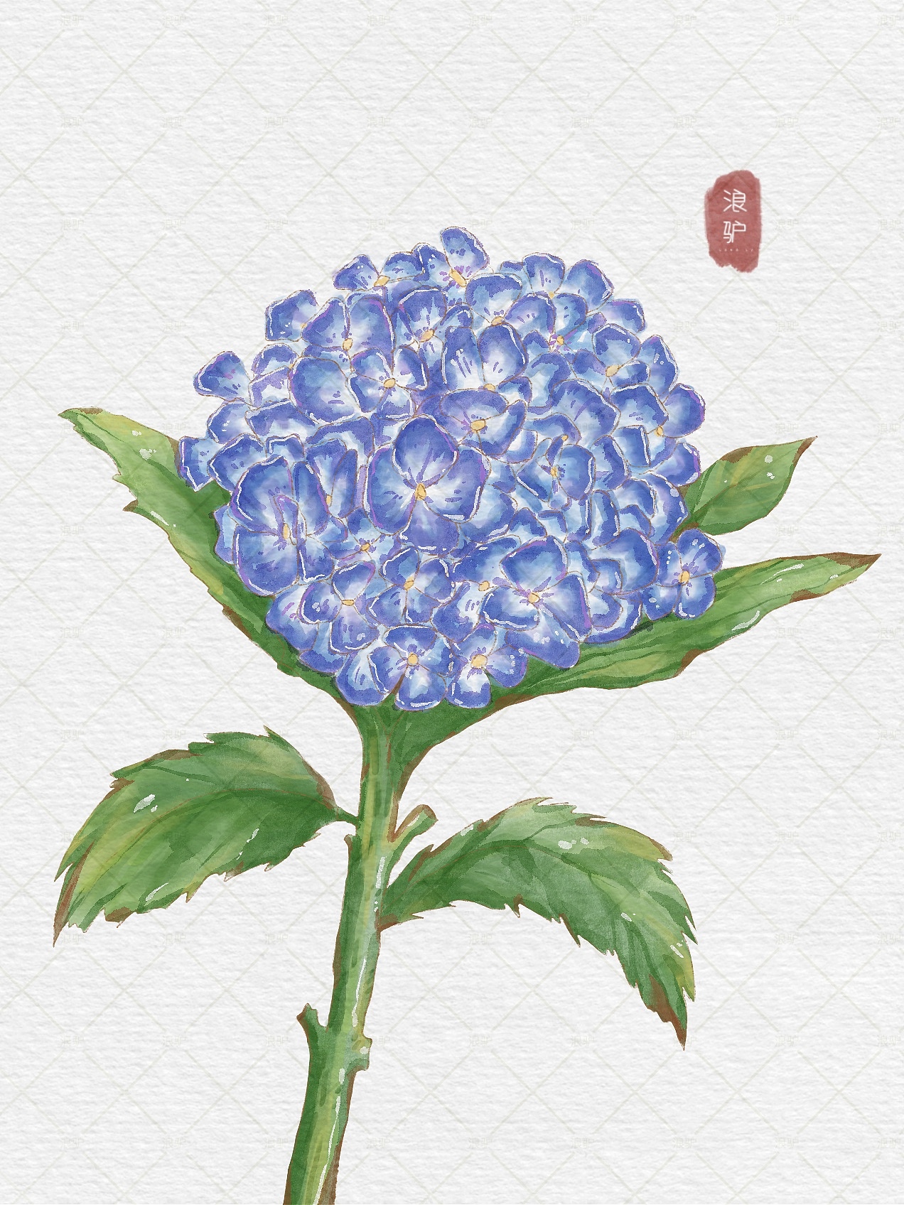 治愈系原创水彩花卉系列—春暖花开