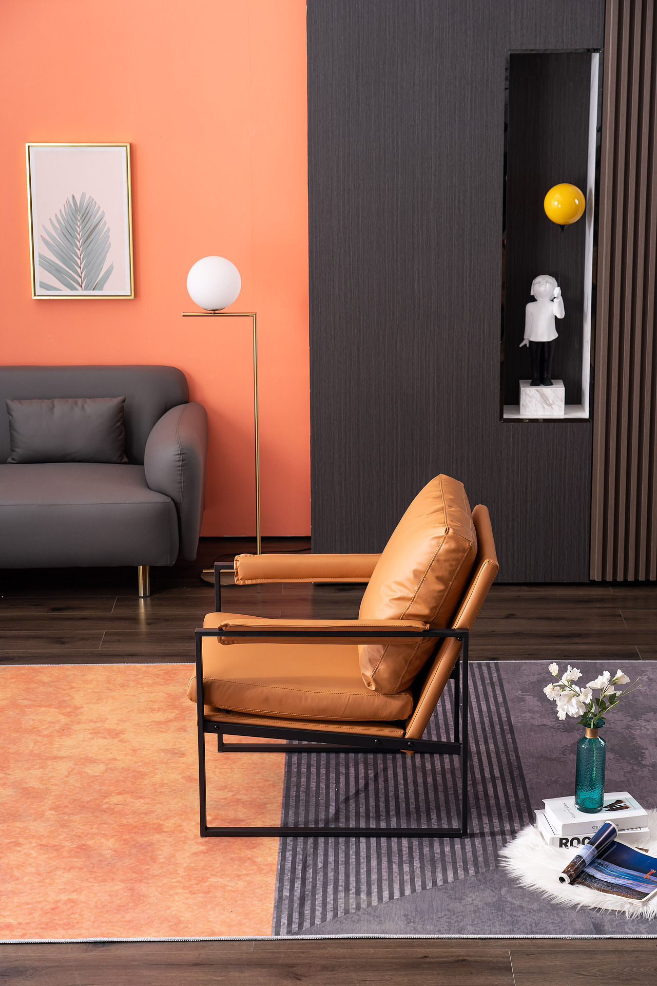 小户型必备单身公寓家具沙发极简北欧工业风科技布沙发