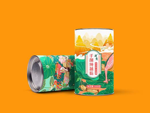 藕粉手绘包装设计