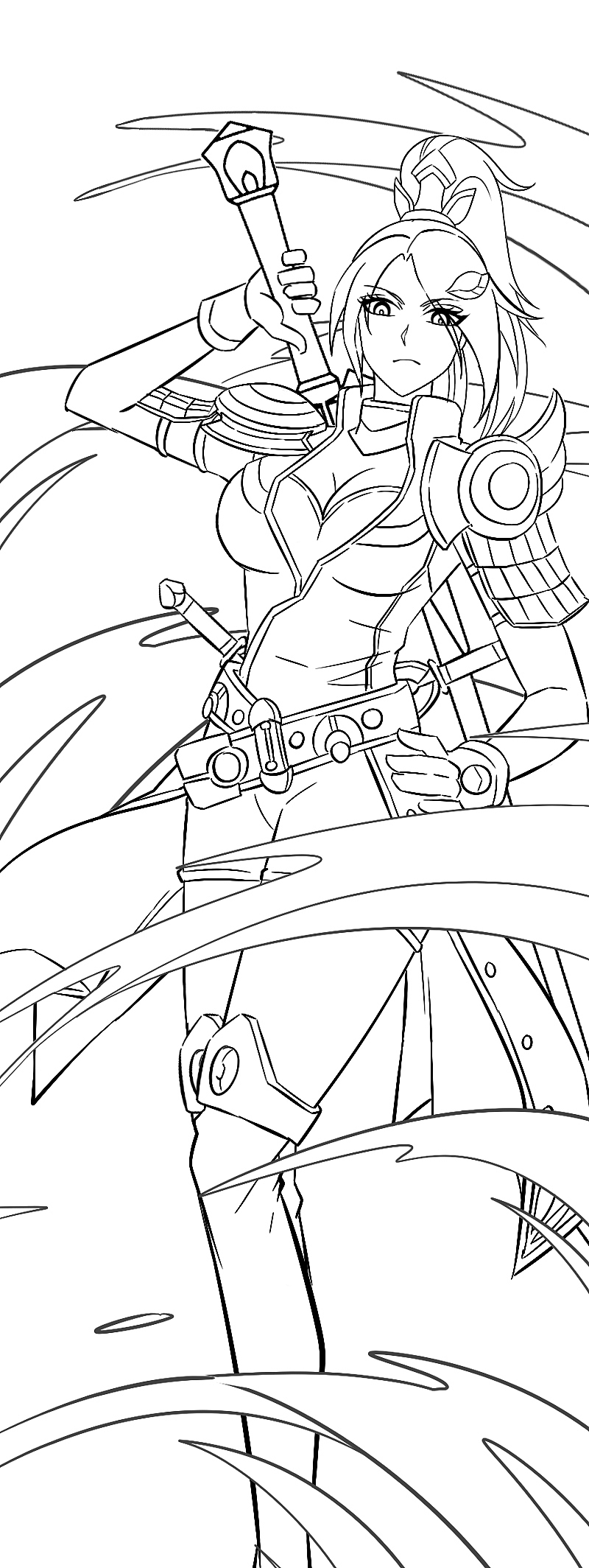 《王者荣耀之大魔导师》部分线稿图8