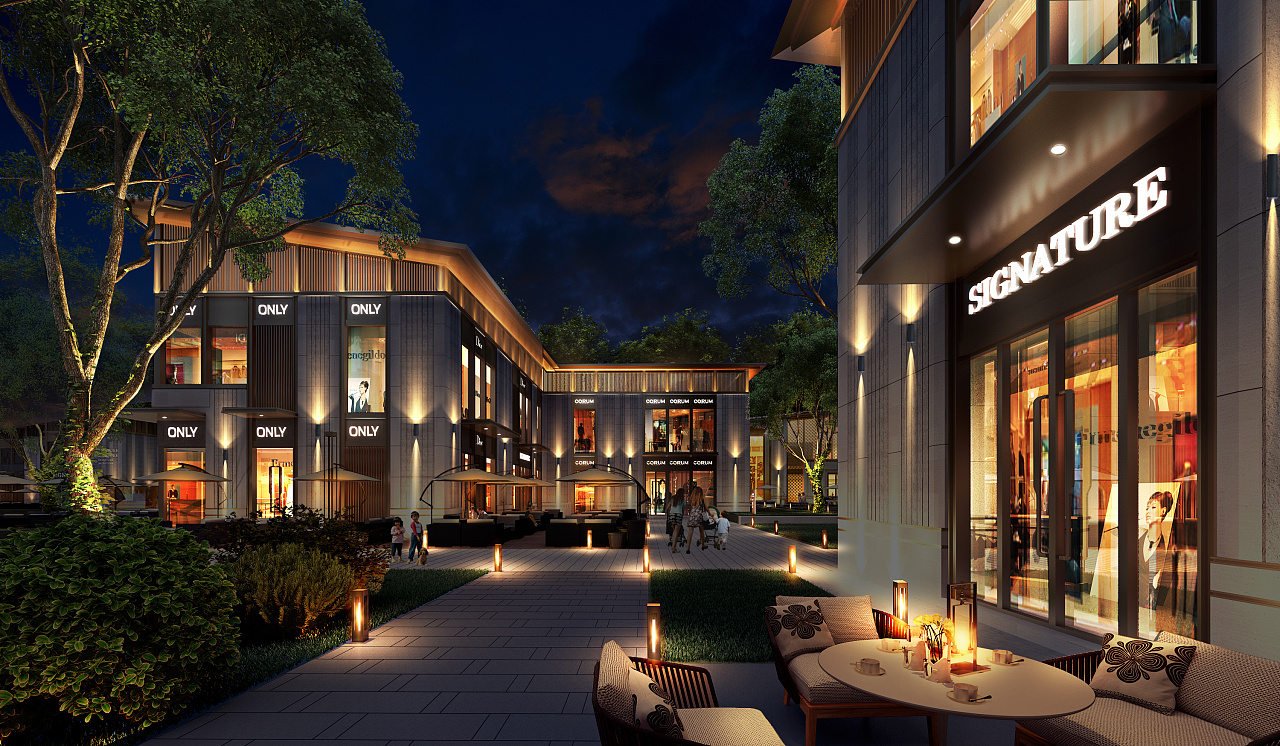 某高档小区夜景灯光设计