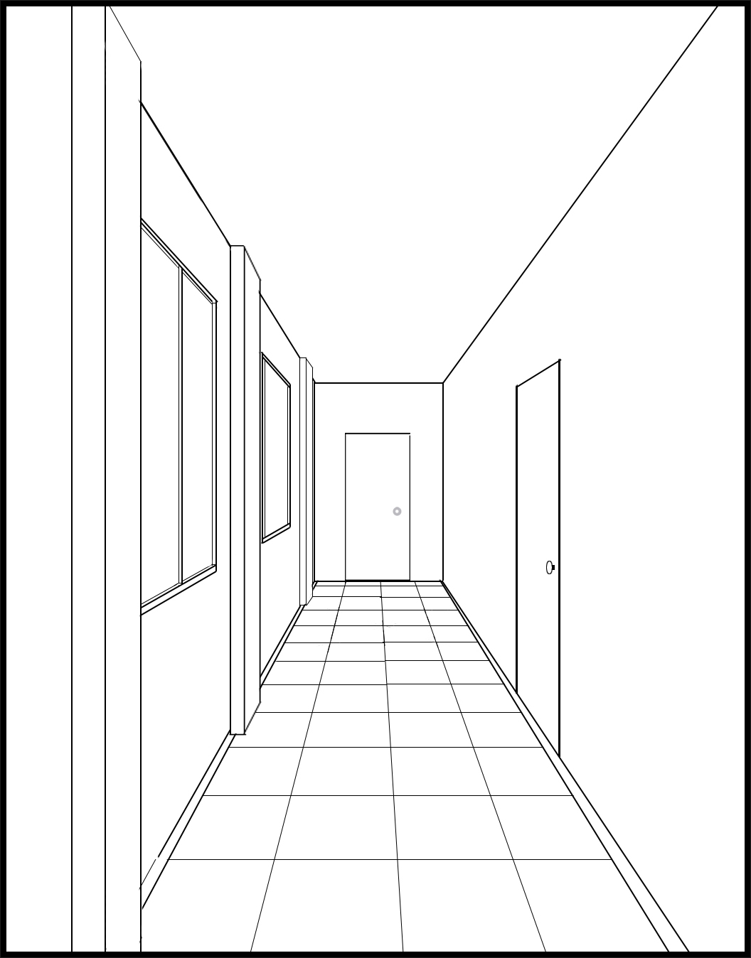 长廊怎么画简单又好看图片