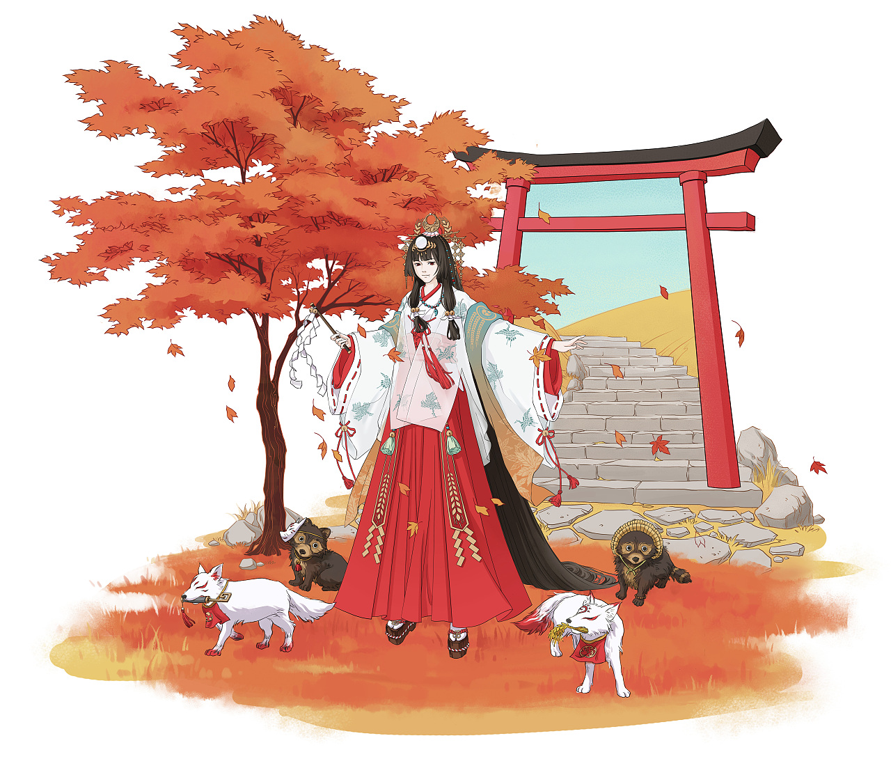 百绘罗衣稻荷神御馔津丹枫金谷