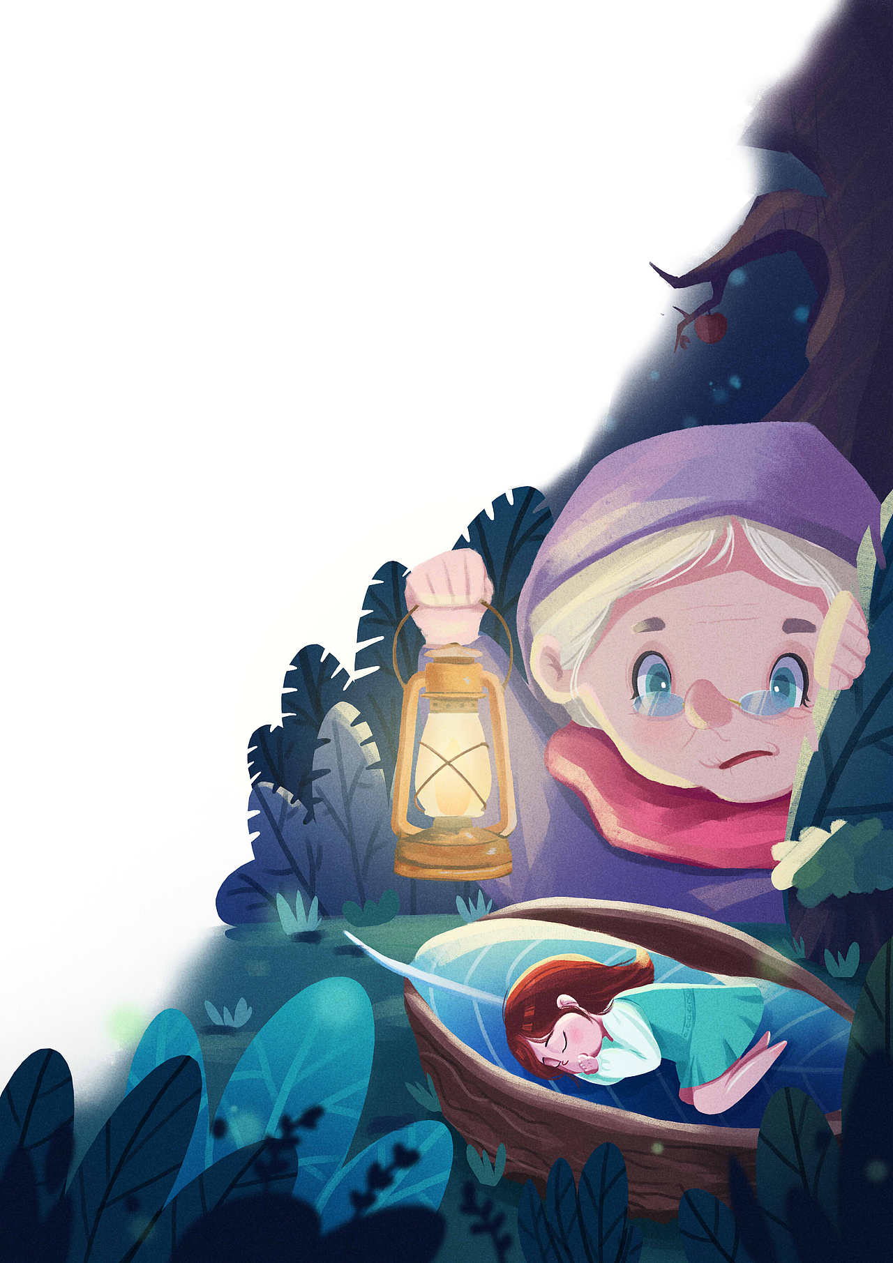 拇指姑娘绘本角图|插画|儿童插画|小老板1996_原创作品-站酷zcool