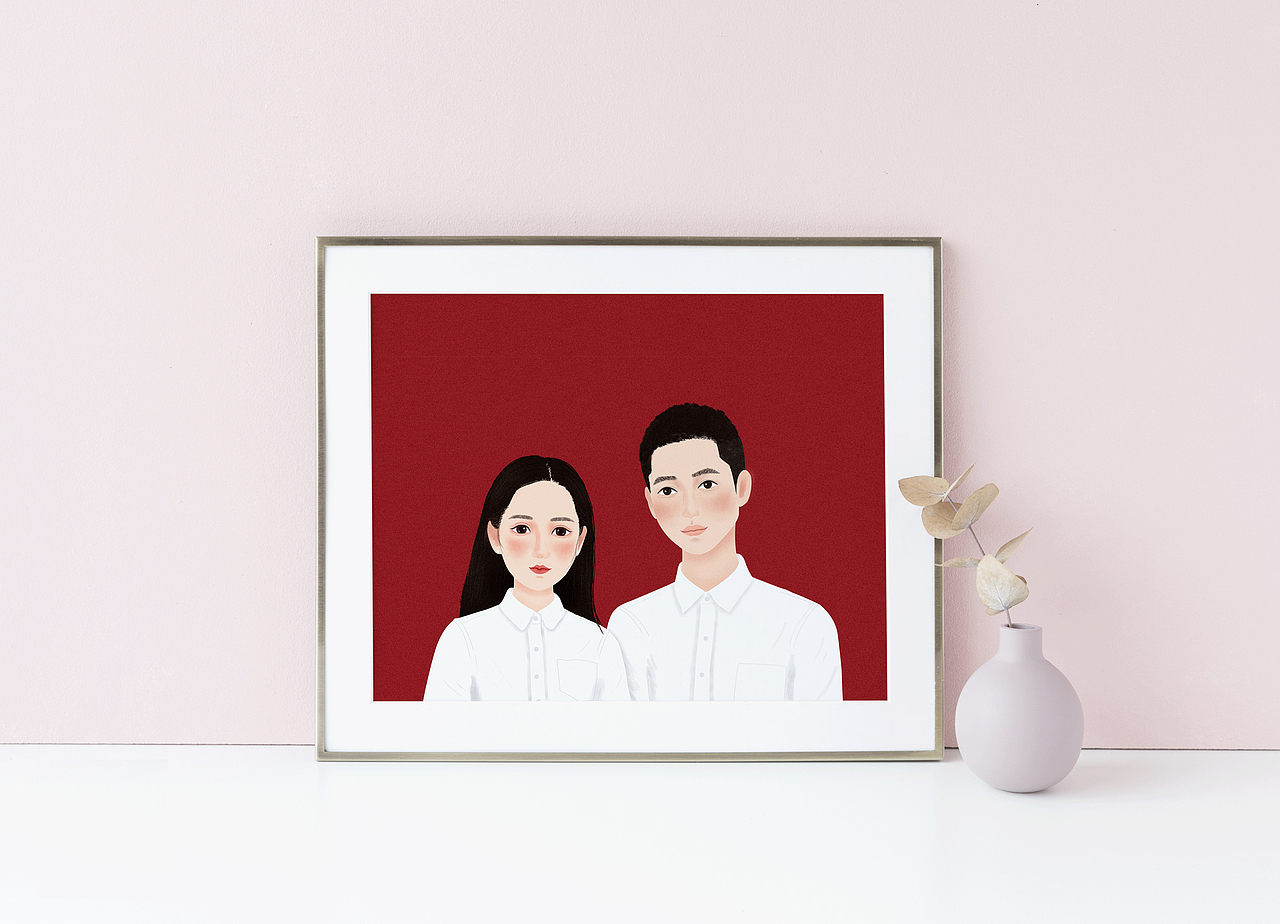 结婚证插画（图ZMTY2MjY2MTI4） - 艺术插画 - 站酷设计师田埂旅客原创素材 - 站酷ZCOOL