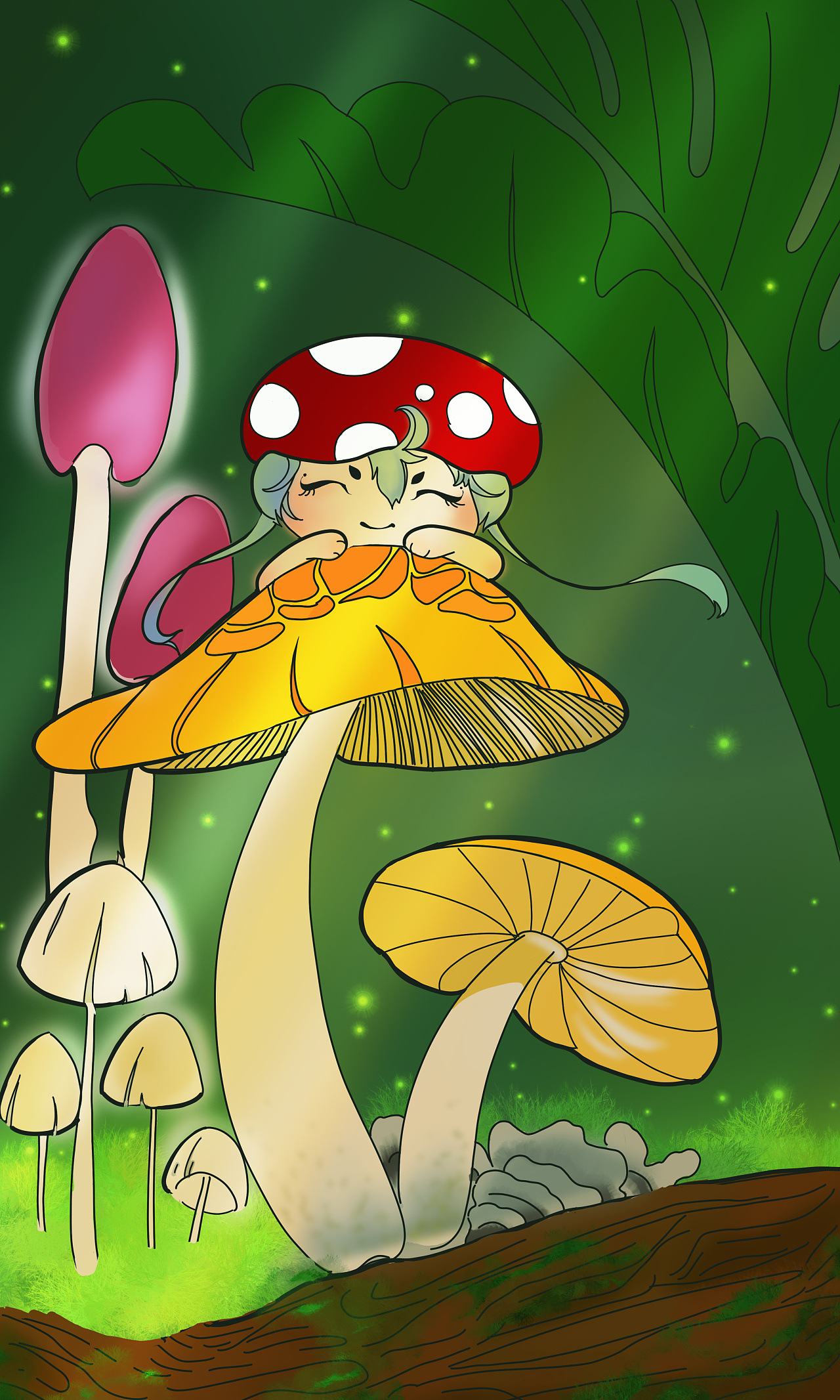 中毒后才能看到的蘑菇|插画|儿童插画|暮子吟 - 原创作品 - 站酷