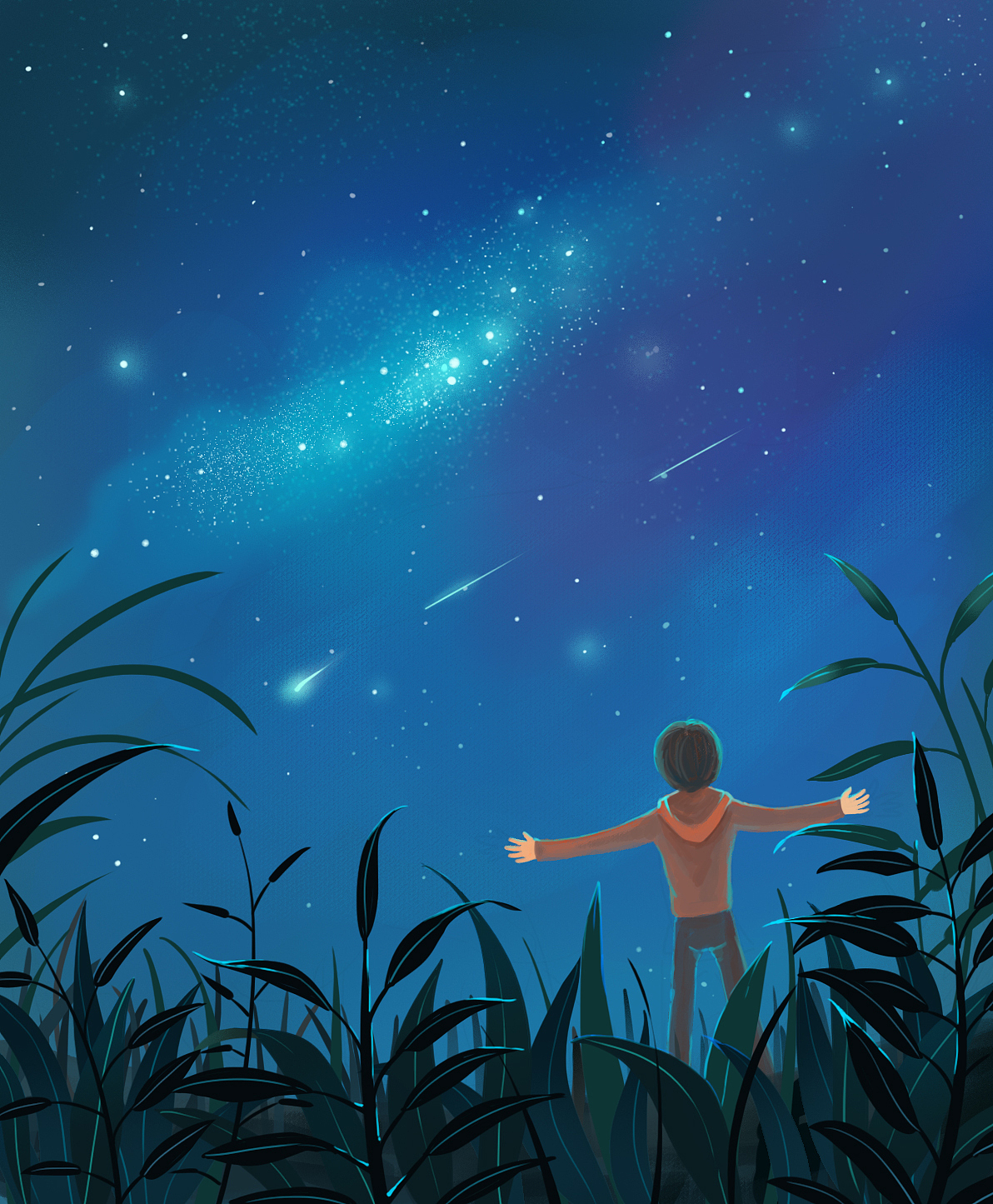 夜空中最亮的星|插画|创作习作|牟悠然_原创作品-站酷zcool