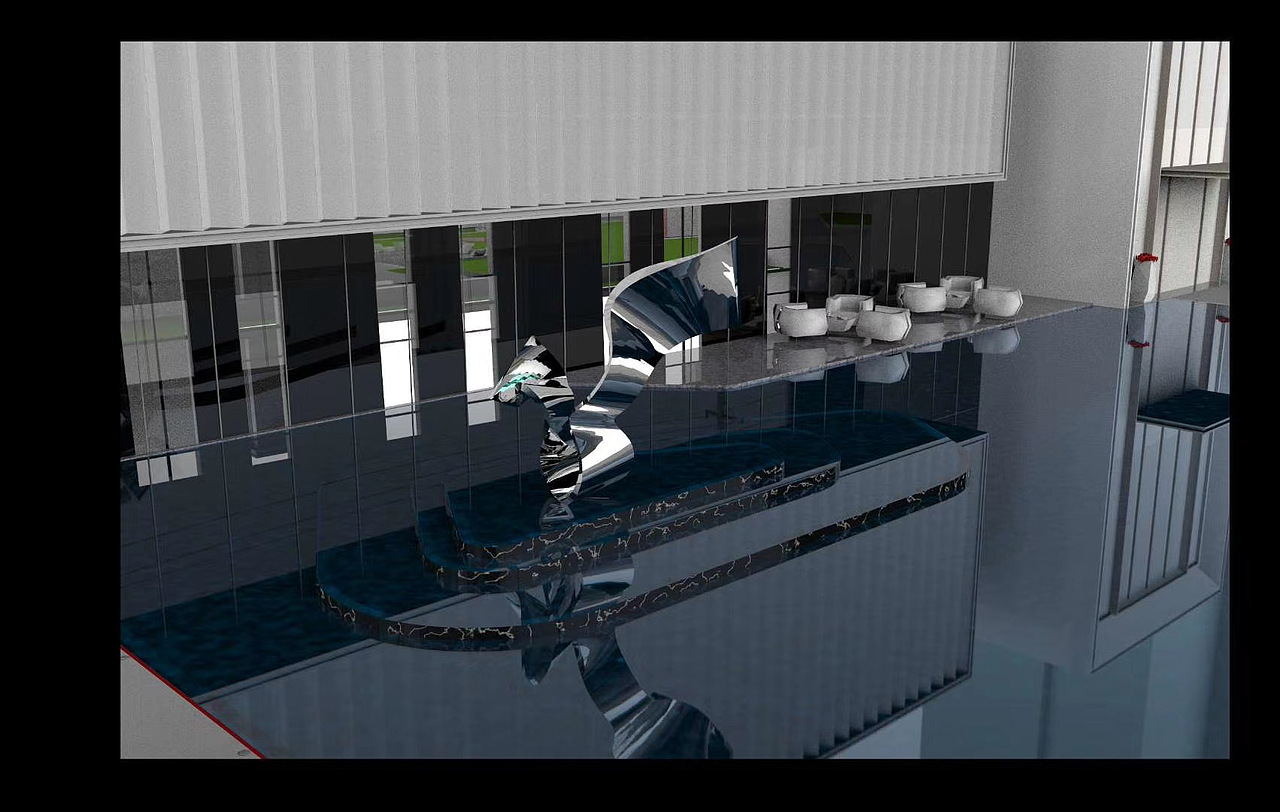 ★武汉-售楼部部分【不锈钢雕塑】景观设计方案