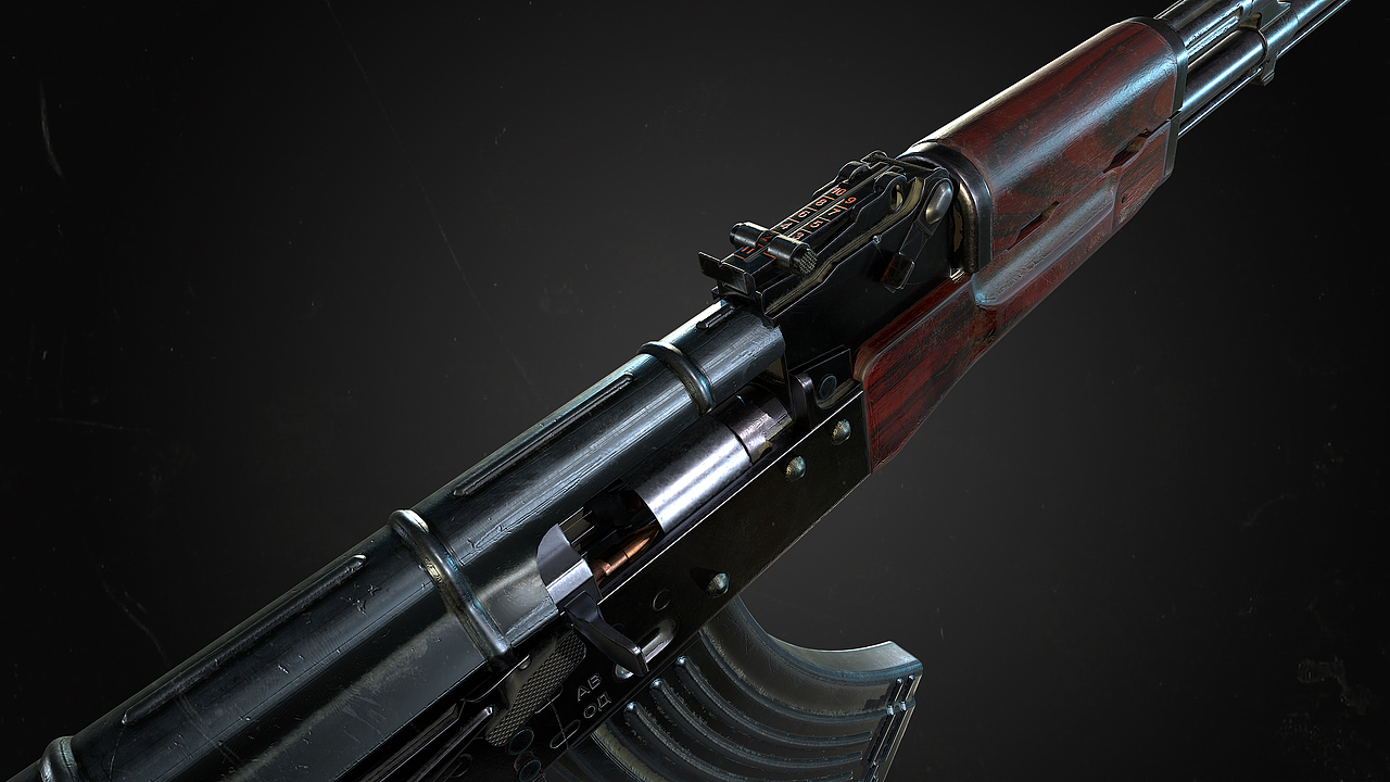 akm-步枪-八猴渲染 ps出图