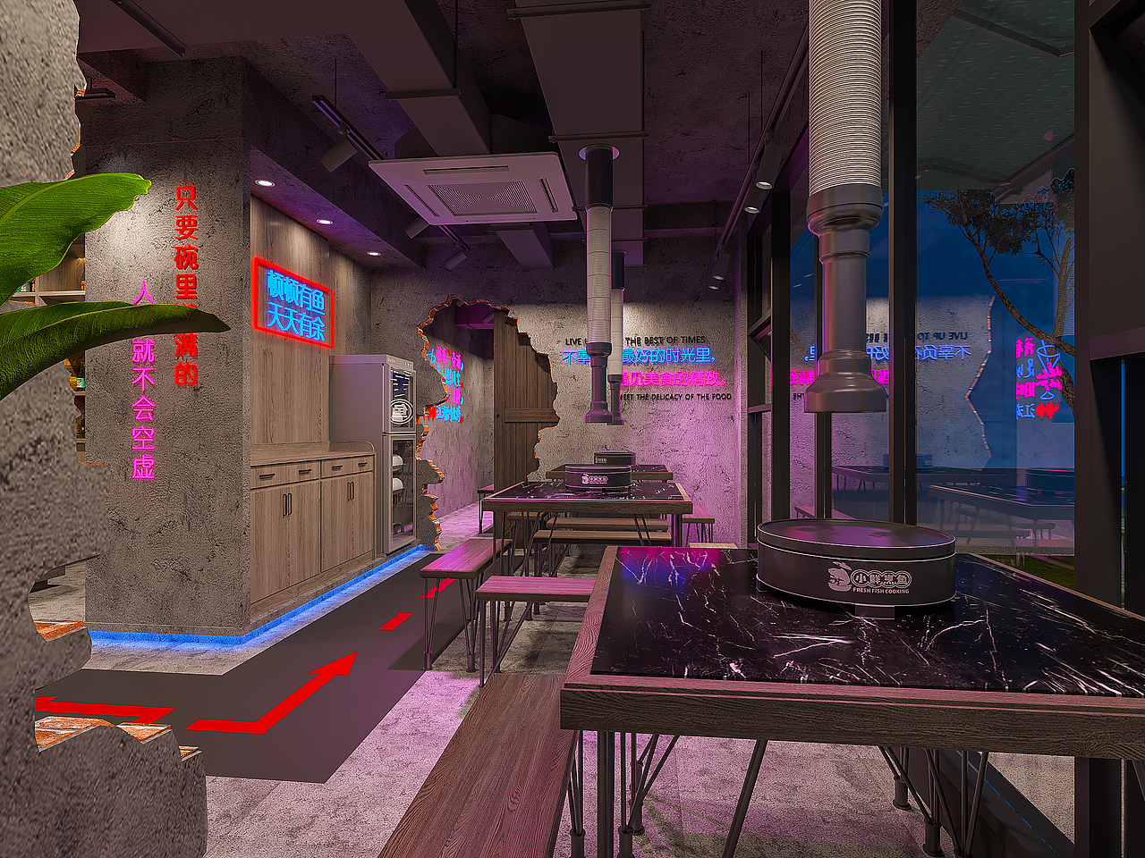 小鮮烹魚(yú)佛堂店（圖ZMjQxMjMzMzk2） - 家裝設(shè)計(jì) - 站酷設(shè)計(jì)師小四月design原創(chuàng)素材 - 站酷ZCOOL