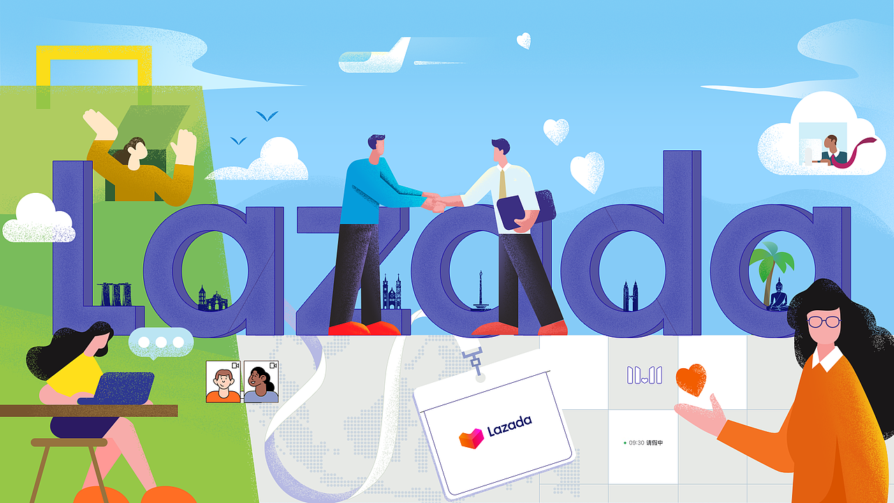 Desktop illustration