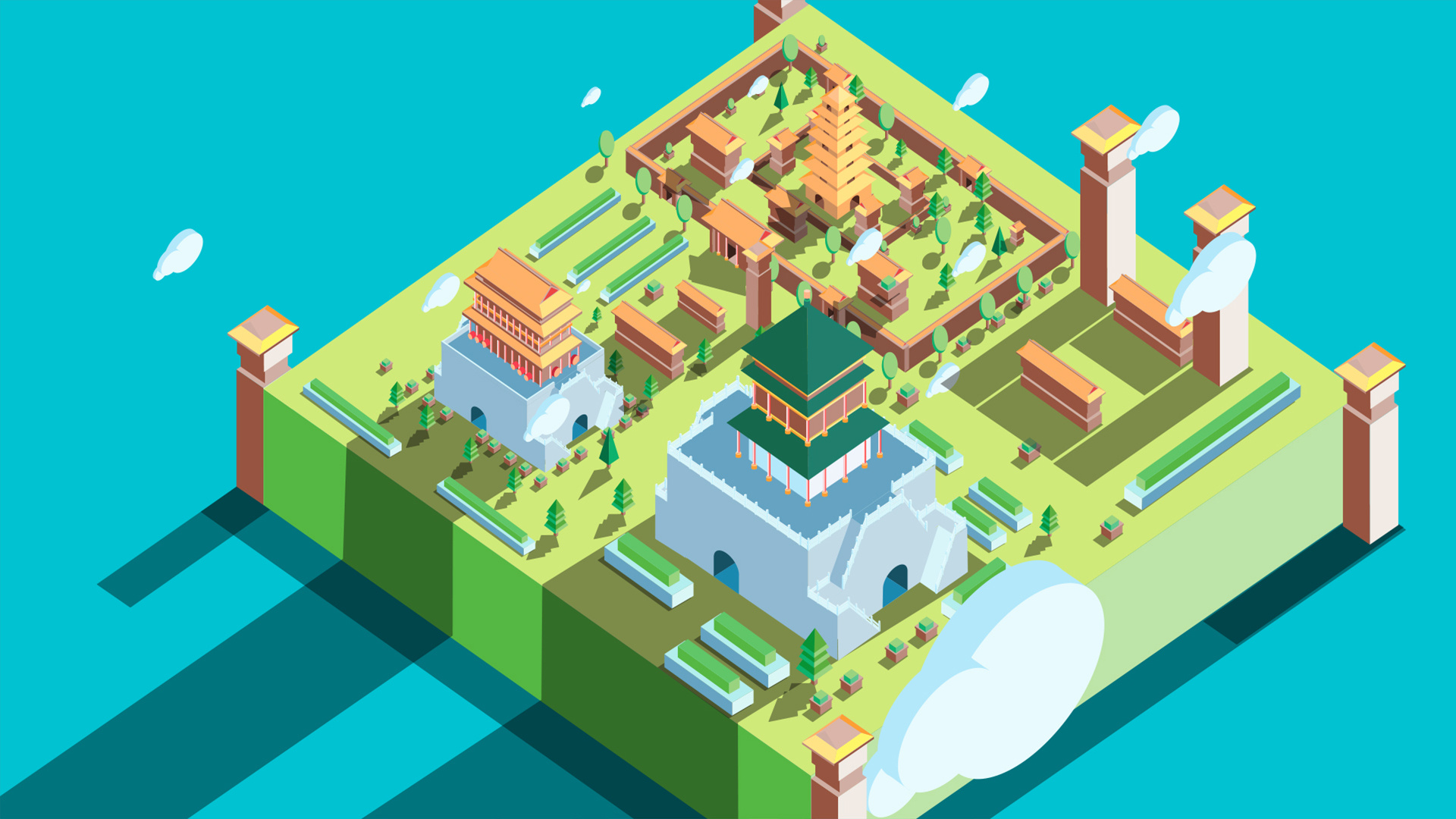 八月之2.5d建筑|插画|商业插画|潜行者 - 原创作品 - 站酷 (zcool)