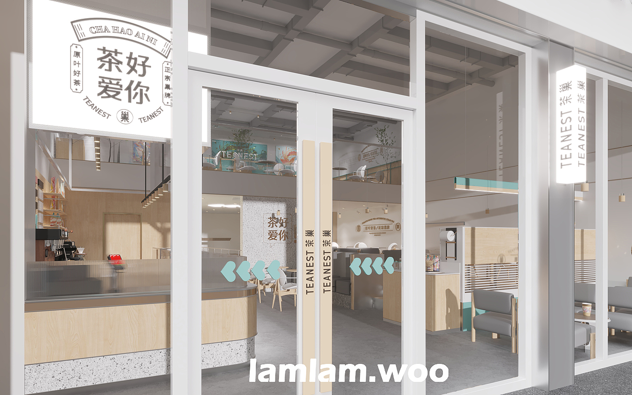 茶饮 | 中式茶饮空间设计（图ZMjM1MzQzMzQw） - 酒店餐饮设计 - 站酷设计师LamlamWoo原创素材 - 站酷ZCOOL