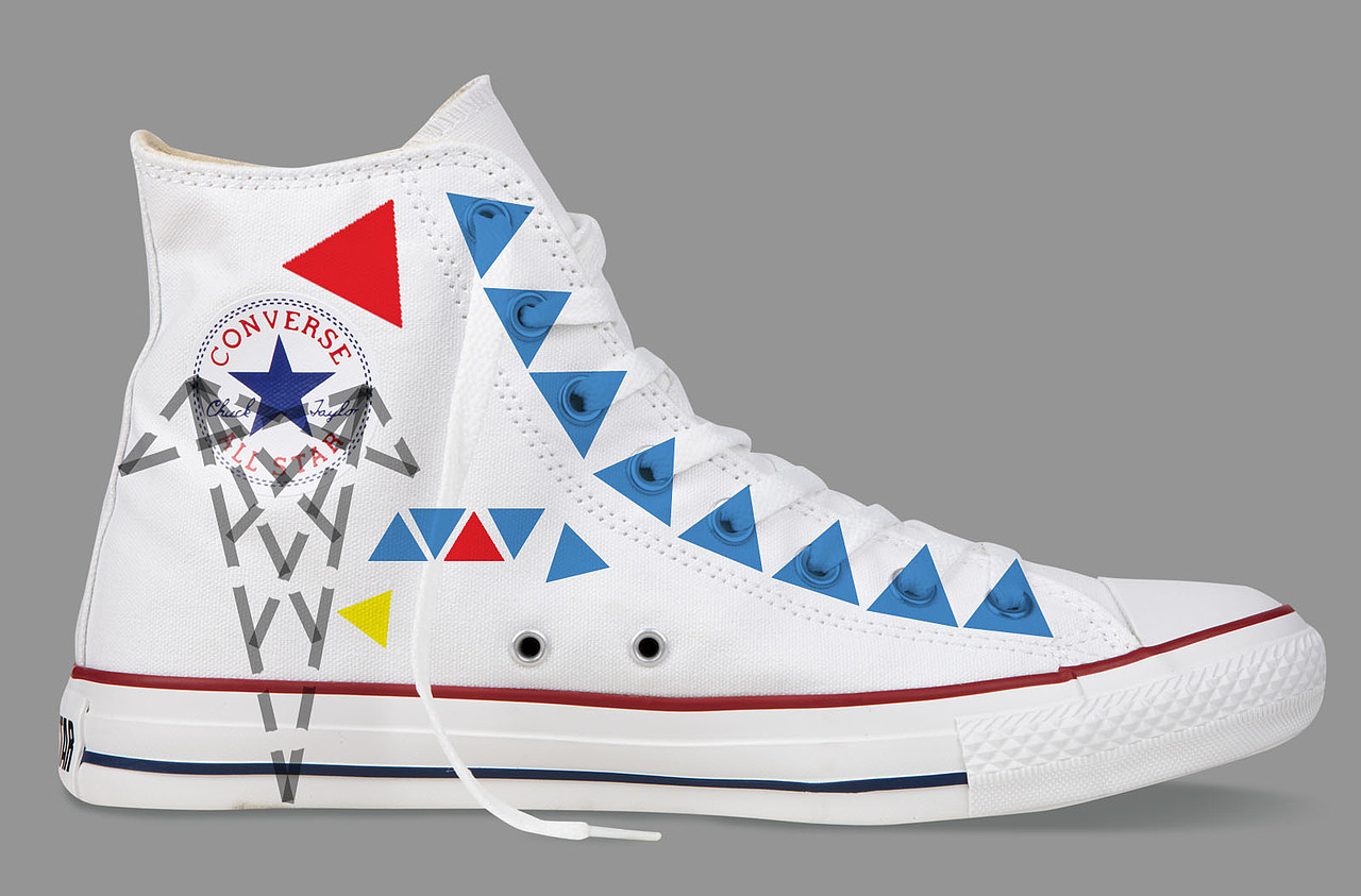 手绘匡威鞋设计——眼眸