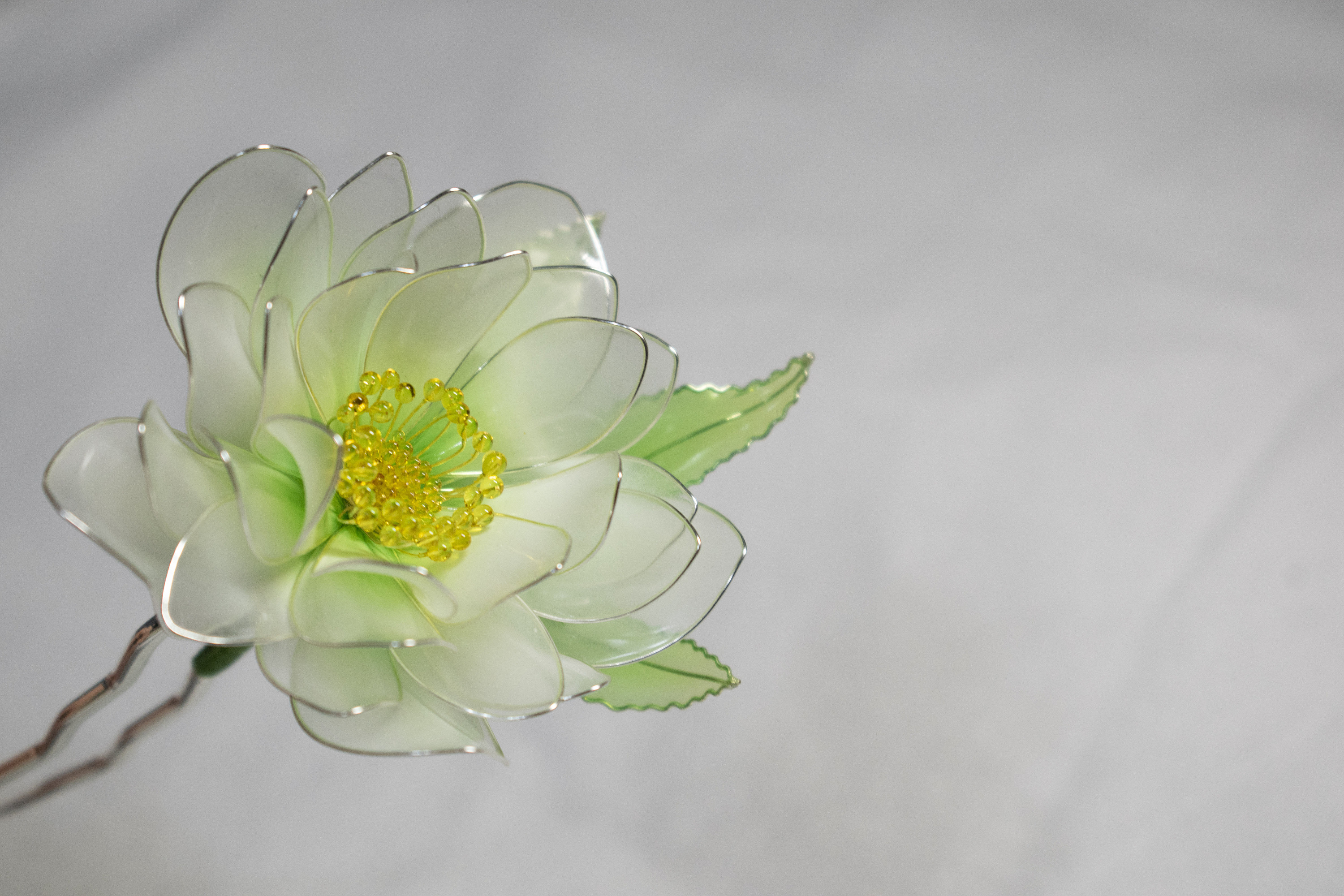 铁筷子花发簪|手工艺|工艺品设计|溪头卧剥莲蓬 - 原创作品 - 站酷