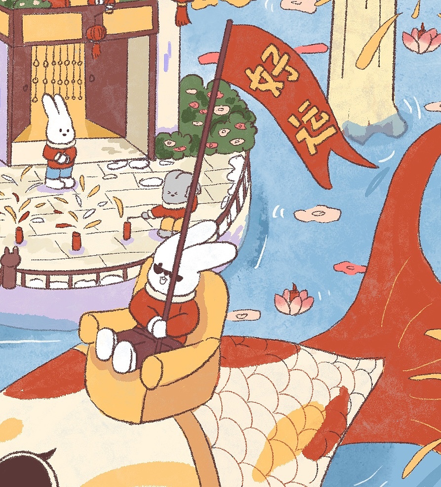 兔儿神的人间一年游（图ZMzI3NzI2MjUy） - 儿童插画 - 站酷设计师土茯苓煲汤原创素材 - 站酷ZCOOL