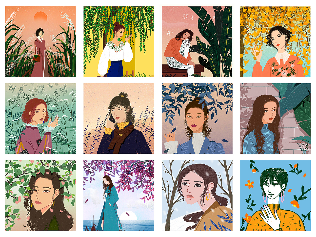MY GIRLS | 我的小姐姐们（图ZMjA1Mzc5MDcy） - 创作习作 - 站酷设计师Leah_J原创素材 - 站酷ZCOOL