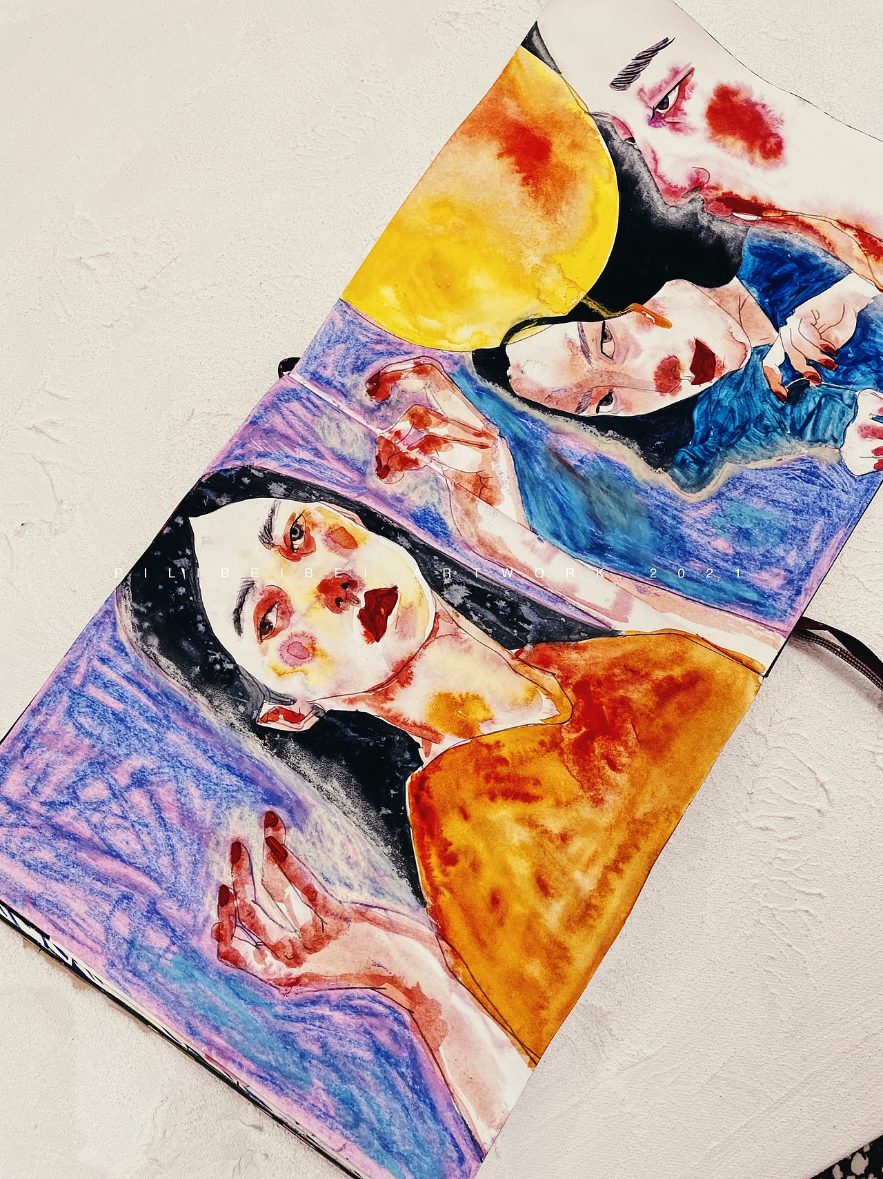 【插画】又，画完一本sketchbook