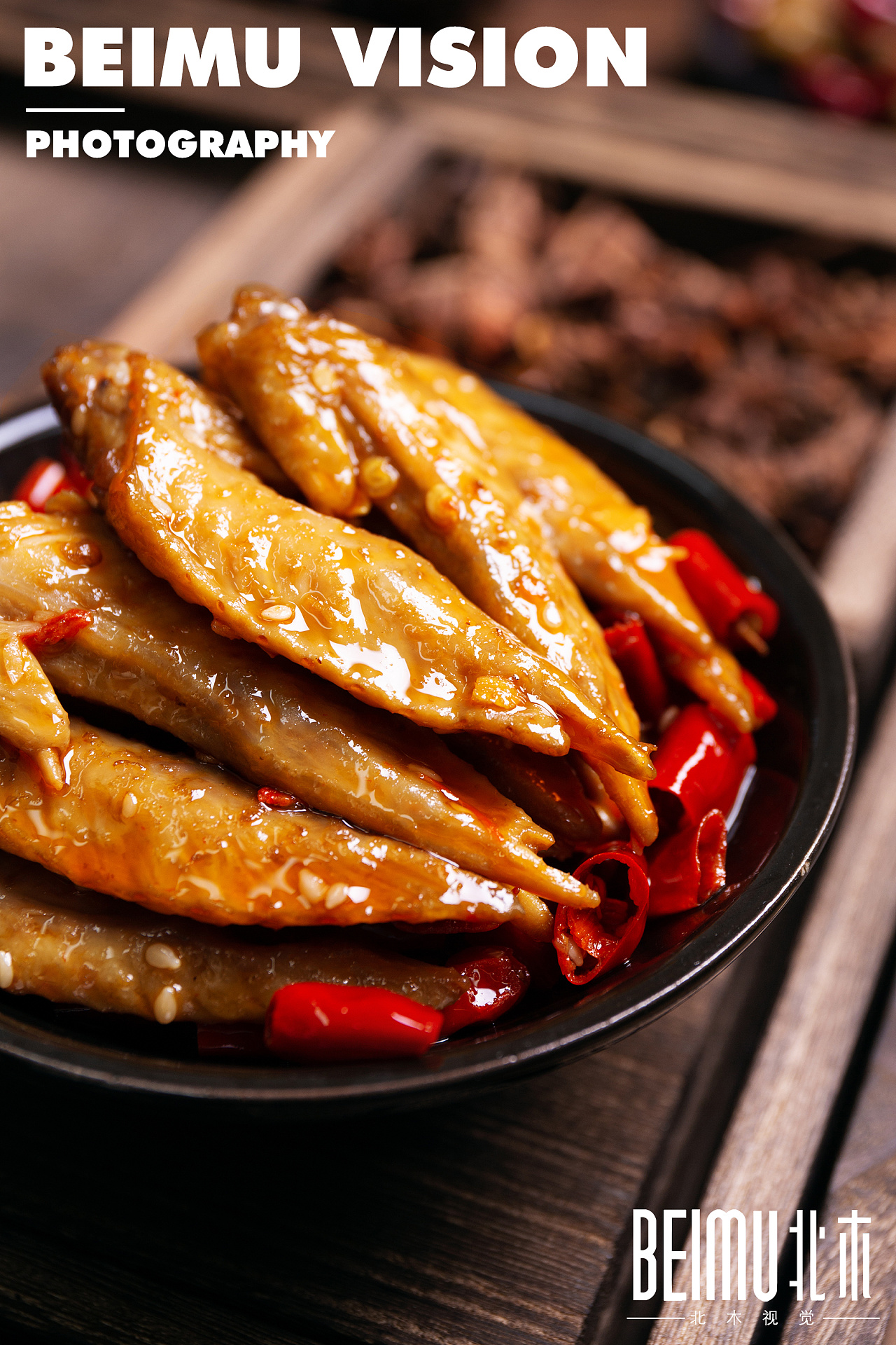 谭八爷冷吃鸡翅尖产品拍摄