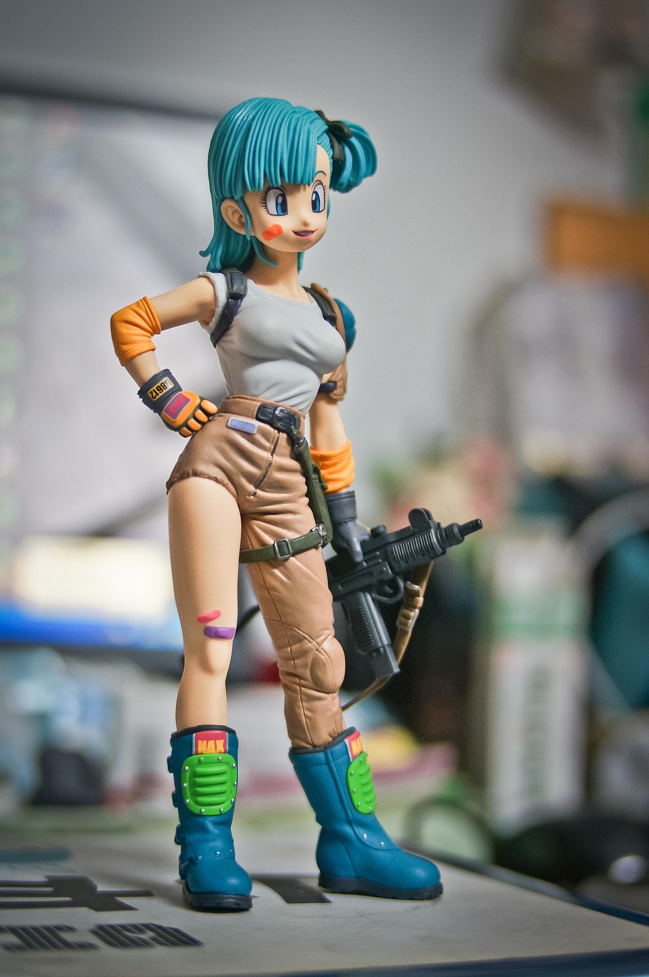 手办随拍 龙珠 持枪美女 布玛