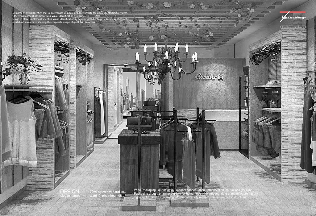 SLENDER.俏服饰女装品牌商标VIS定位设计-因心设计