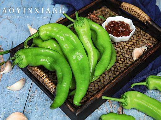 青辣椒蔬菜美食景物拍摄