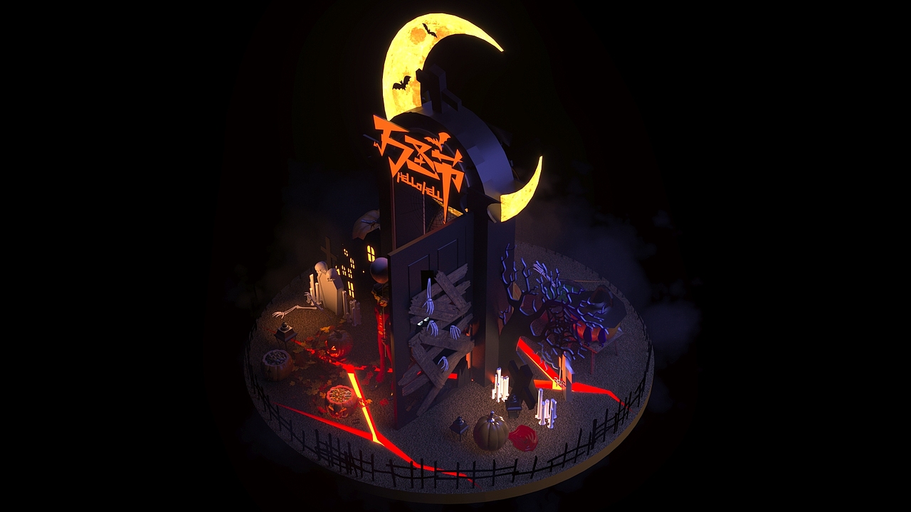 万圣节美陈（图ZMTc4NTkxOTA0） - 场景 - 站酷设计师小文sama原创素材 - 站酷ZCOOL