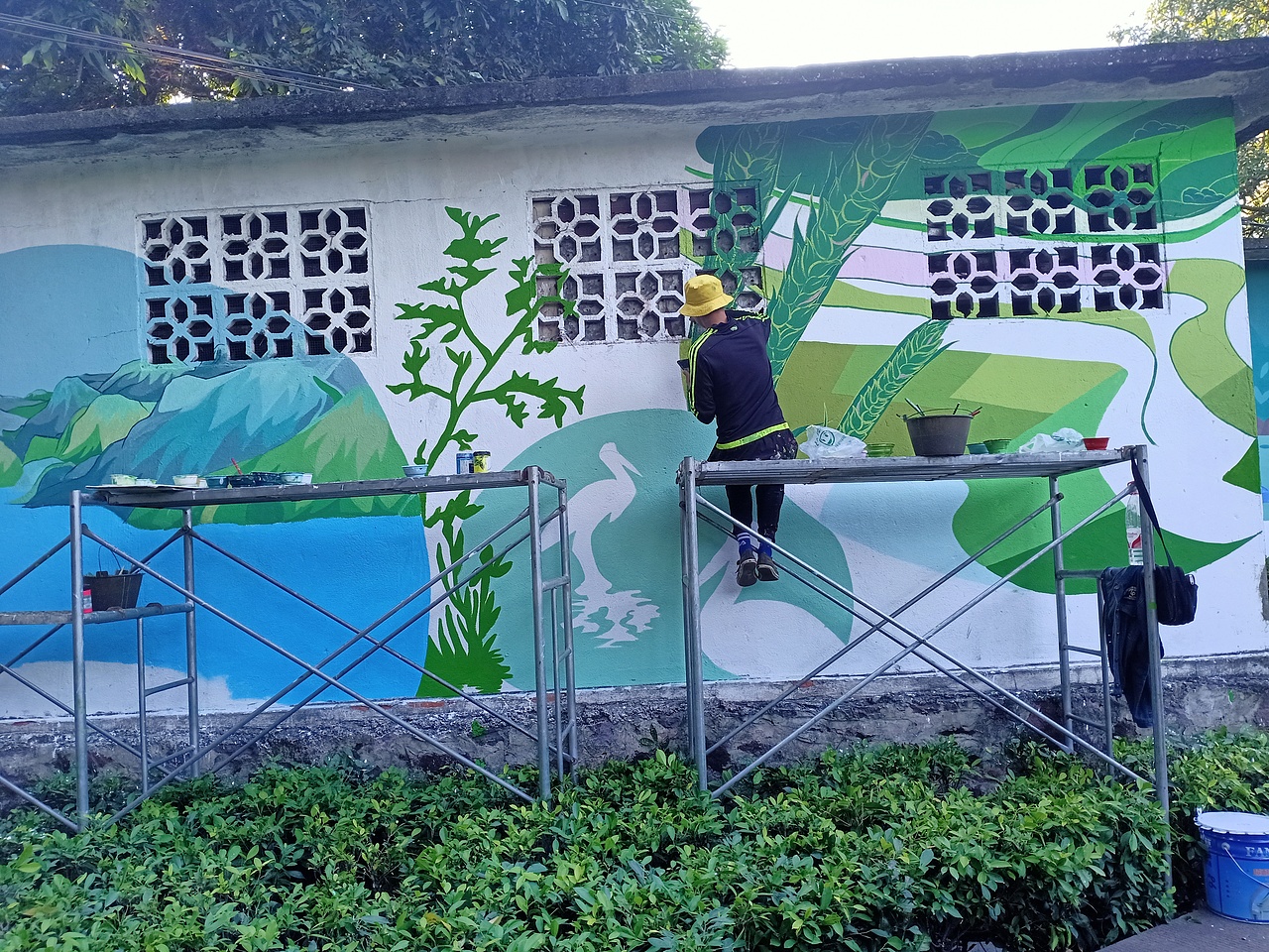 小清新户外壁画