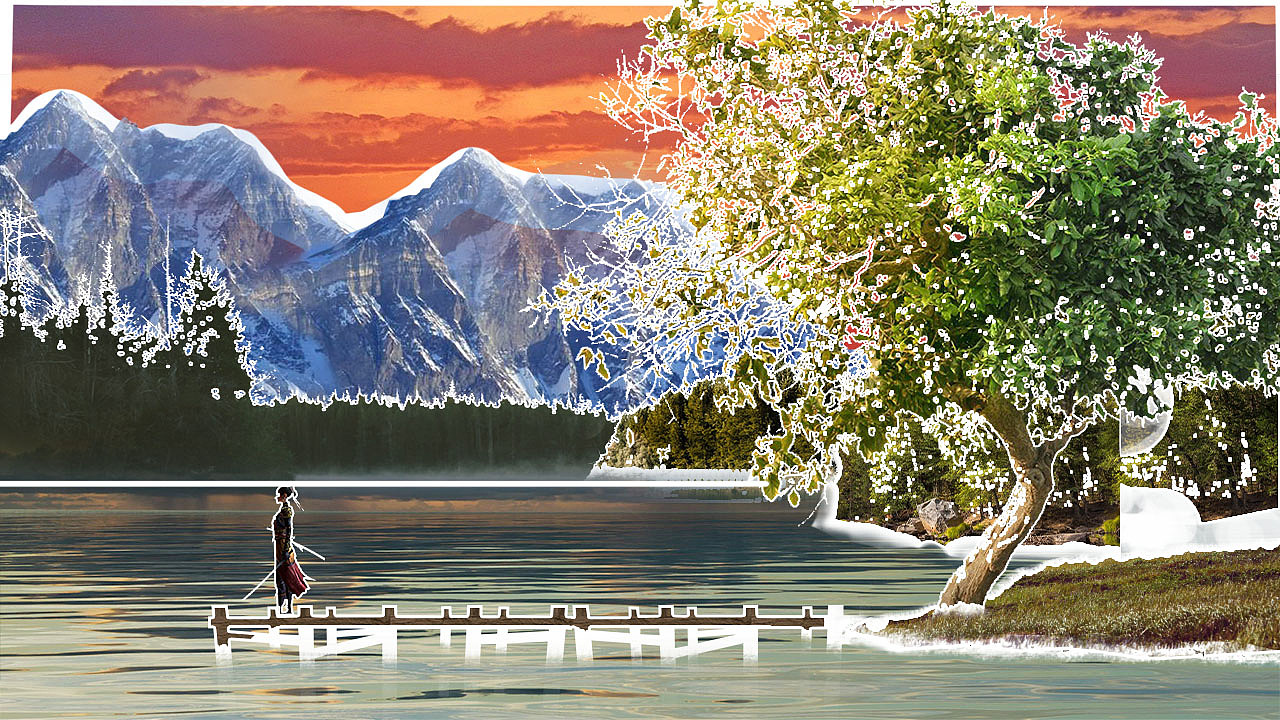 Photoshop :枫叶漫天 古风场景