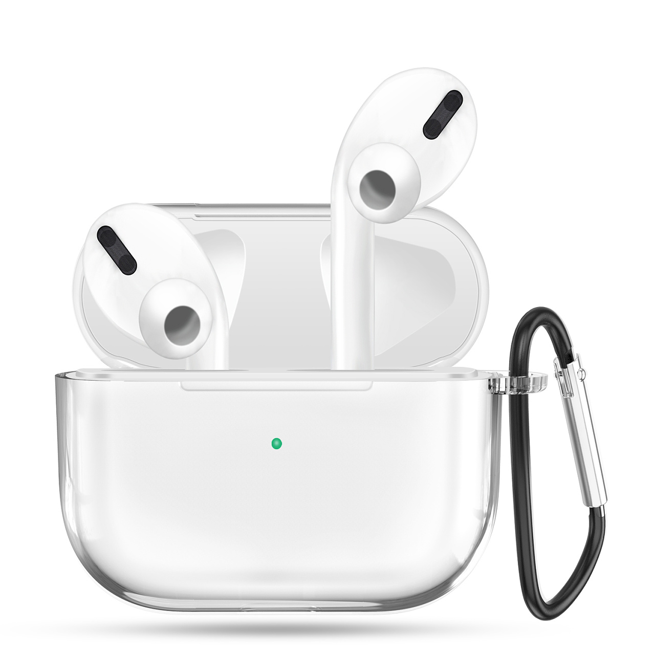 苹果耳机3代透明套子白底白色产品透明壳