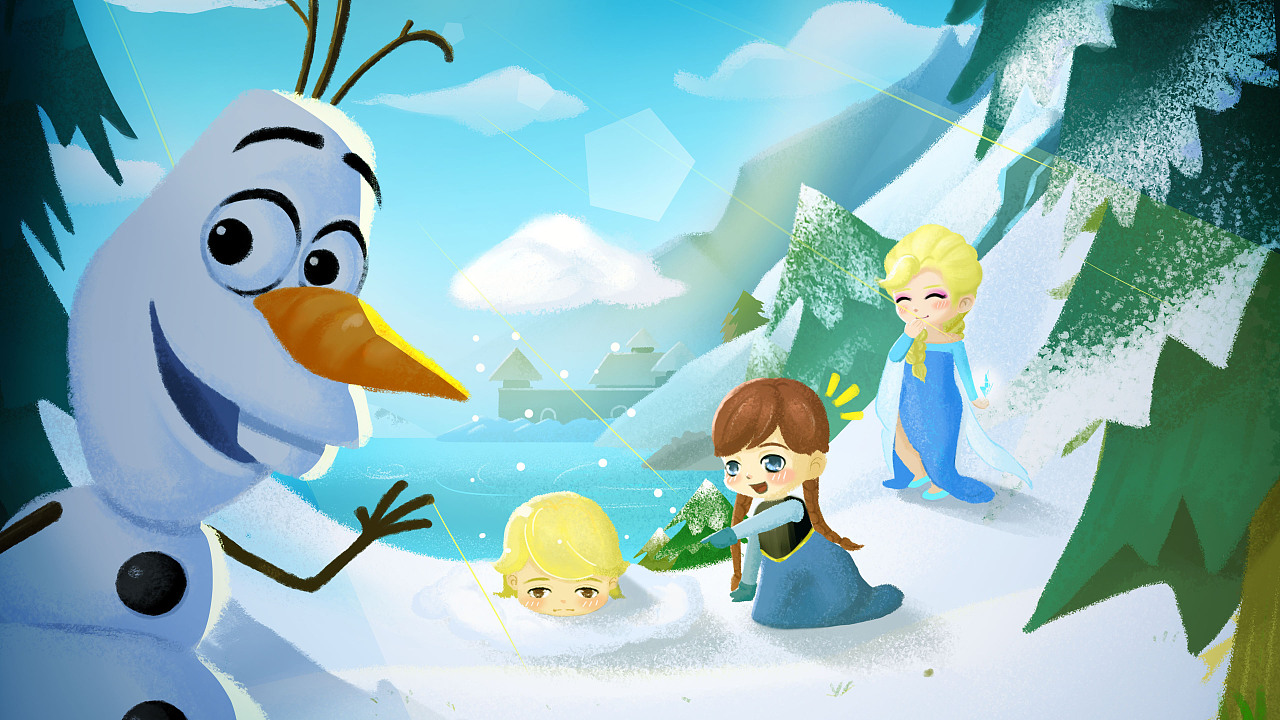 冰雪奇缘小插画