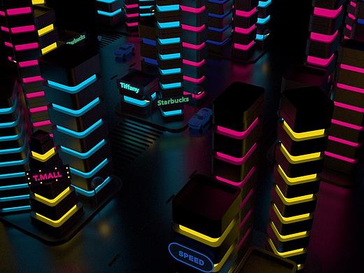 智慧城市之夜景霓虹（个人主页-ZNDIyMzQ1ODQ=） - 场景 - 站酷设计师Nicole樱侨r292原创素材 - 站酷ZCOOL