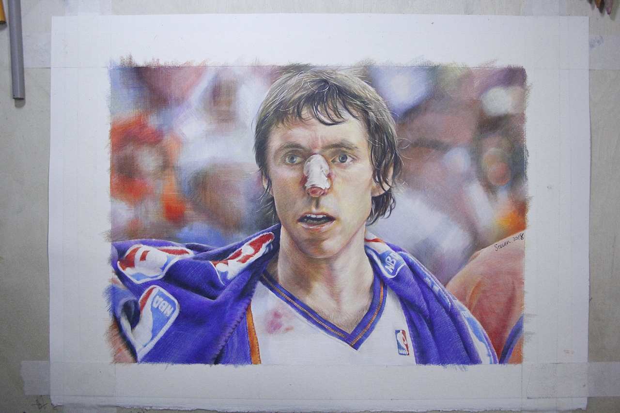 彩铅NBA球星 Steve Nash