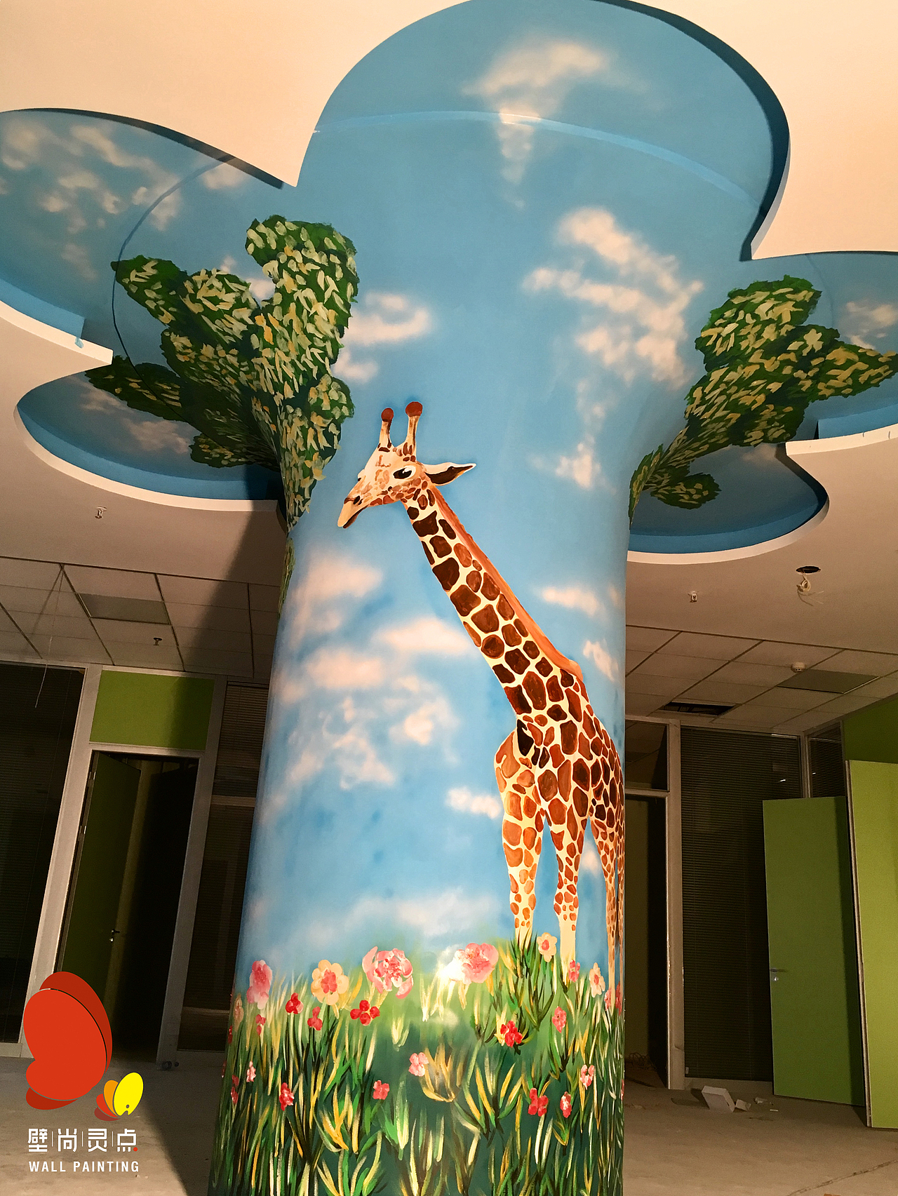 柱子手绘_壁尚手绘贵州墙绘-站酷zcool