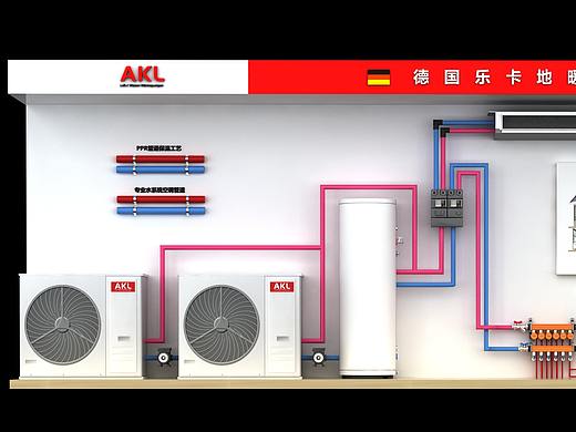 AKL乐卡地暖中央空调，双台机组并联.