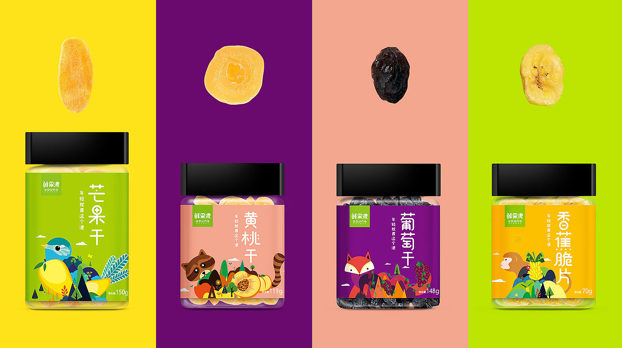  同道 & 鲜果漾 | 果干品牌LGO设计、果干包装设计