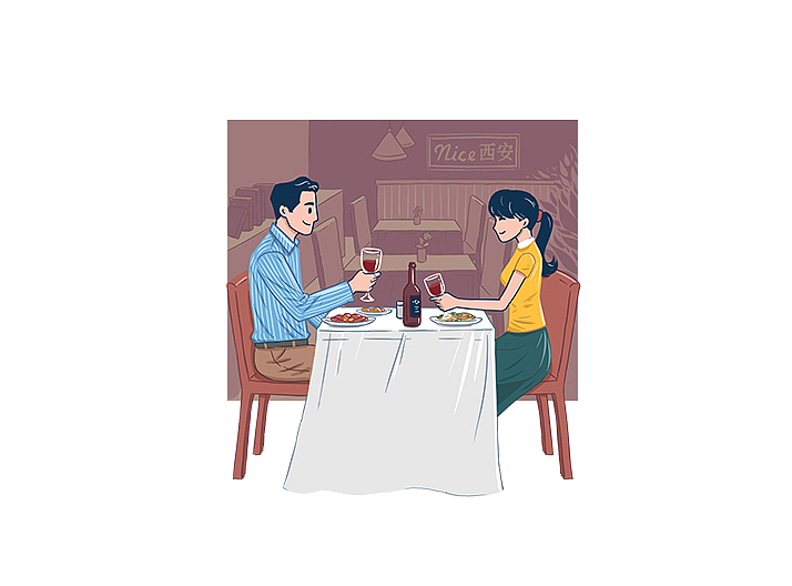 蓝海风漫巷书店 网络平台宣传插画（图ZMTU5MDk3NjE2） - 商业插画 - 站酷设计师郝哲原创素材 - 站酷ZCOOL