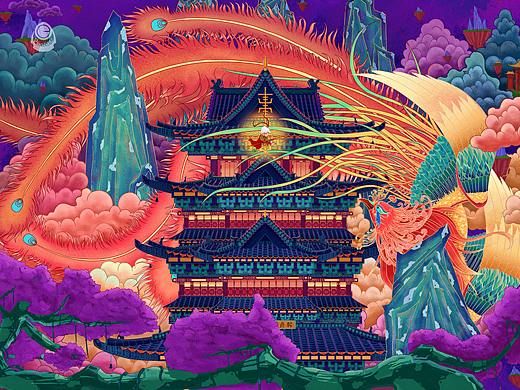 原创国潮插画《復兮》